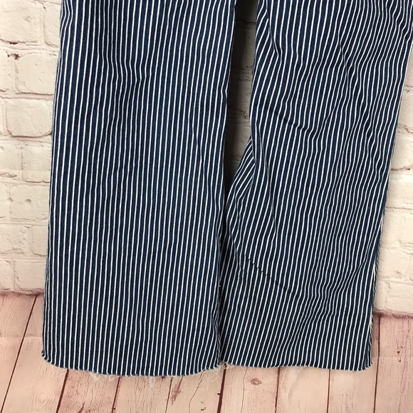 Forever 21 Striped High Waist Wide/flare Leg Jeans - Picture 3 of 13